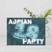 Graffiti laden ein einladung (Stehend Vorderseite)