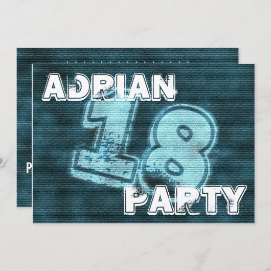 Graffiti laden ein einladung (Vorne/Hinten)