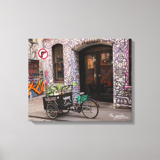 Graffiti Laneway Wrapped Canvas Print Leinwanddruck (Vorderseite)