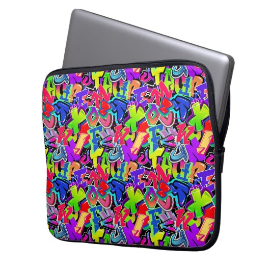 Graffiti Laptopschutzhülle (Vorderseite Links)