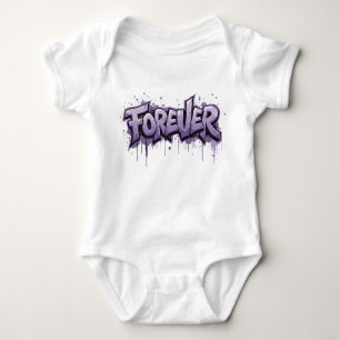 Graffiti Lavender Infinity "FOREVER" Baby Strampler