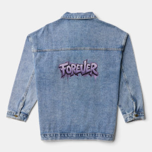 Graffiti Lavender Infinity "FOREVER" Jeansjacke