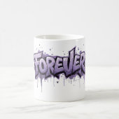 Graffiti Lavender Infinity "FOREVER" Kaffeetasse (Mittel)