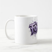 Graffiti Lavender Infinity "FOREVER" Kaffeetasse (Links)