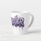 Graffiti Lavender Infinity "FOREVER" Milchtasse (Rechte Ecke)