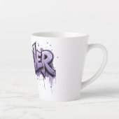 Graffiti Lavender Infinity "FOREVER" Milchtasse (Rechts)