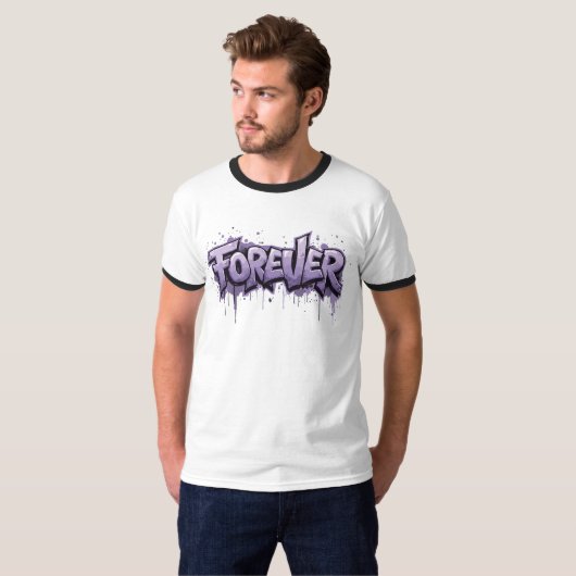 Graffiti Lavender Infinity "FOREVER" T-Shirt (Vorne ganz)