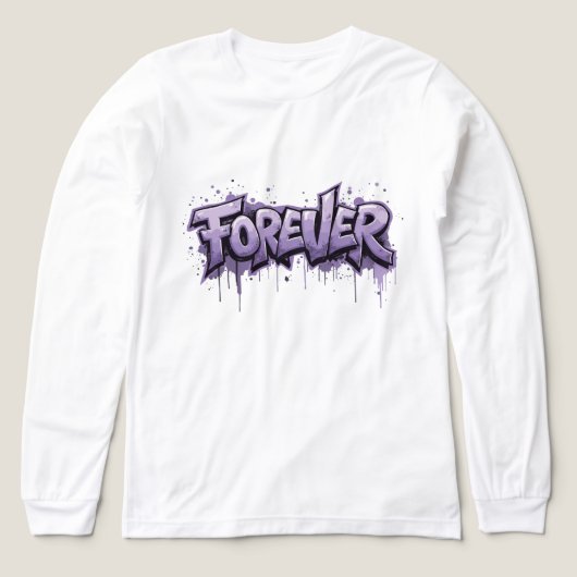Graffiti Lavender Infinity "FOREVER" Tri-Blend Shirt (Design Vorderseite)