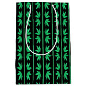 Graffiti Leaf mit grünem Streifen Mittlere Geschenktüte (Vorderseite)