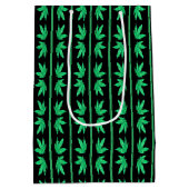 Graffiti Leaf mit grünem Streifen Mittlere Geschenktüte (Rückseite)
