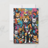 Graffiti Legend Street Cat Birthday Dankeskarte (Vorderseite)