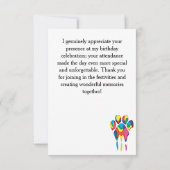 Graffiti Legend Street Cat Birthday Dankeskarte (Rückseite)