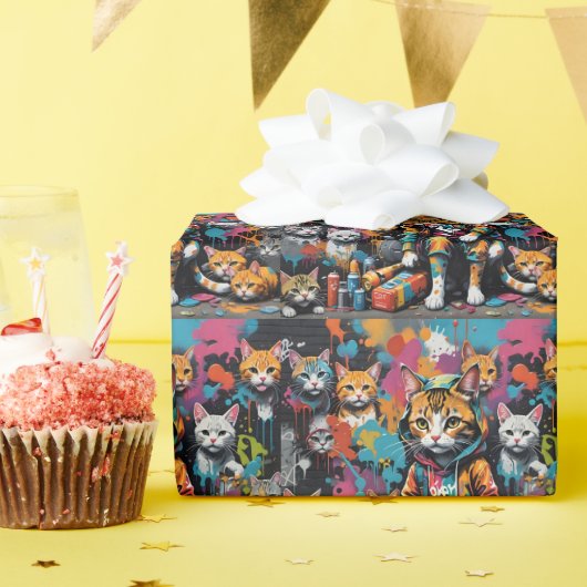 Graffiti Legend Street Cat Birthday Geschenkpapier (Geburtstagsparty)