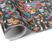 Graffiti Legend Street Cat Birthday Geschenkpapier (Rolleneckpunkt)