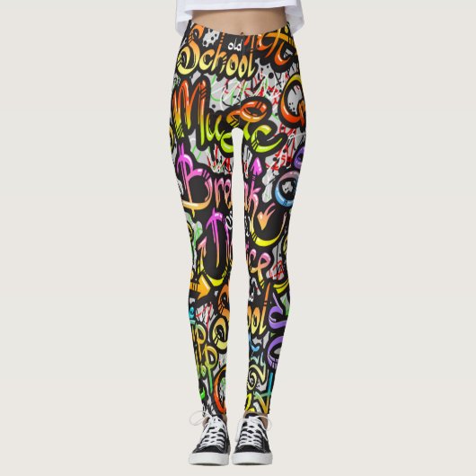 Graffiti-Leggings Leggings (Vorderseite)