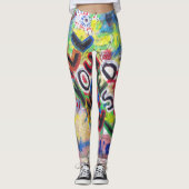 Graffiti-Leggings Leggings (Vorderseite)