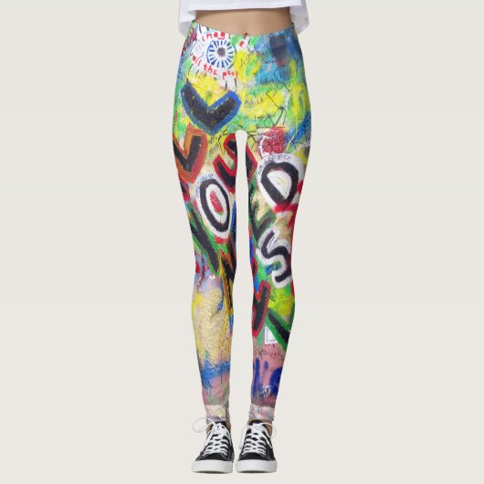 Graffiti-Leggings Leggings (Vorderseite)