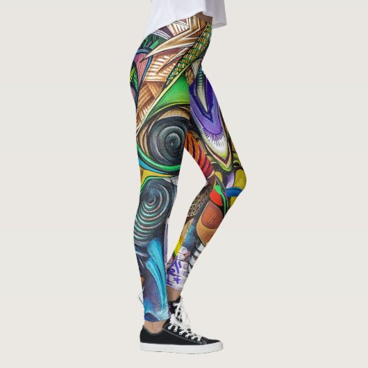 Graffiti-Leggings Leggings (Rechts)
