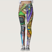 Graffiti-Leggings Leggings (Vorderseite)
