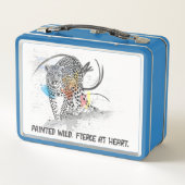 Graffiti Leopard Lunch Box - Individuelle Name (Rückseite)
