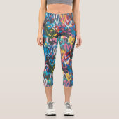 Graffiti Liebe - Coole Capris Leggings (Vorderseite)