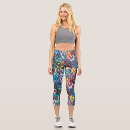 Graffiti Liebe - Coole Capris Leggings