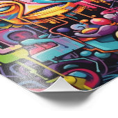 Graffiti-Liebe - Die Schriften an der Mauer Fotodruck (Ecke)