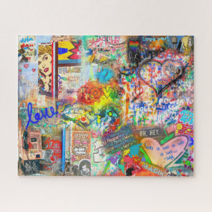 Graffiti-Liebe - Die Schriften an der Mauer Jigsaw Puzzle