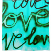 Graffiti-Liebe Duschvorhang (Vorderseite)