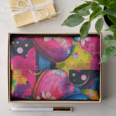 [Graffiti-Liebe] Farbenfrohe Abstrakte Herzen & Bl Seidenpapier (Geschenk)