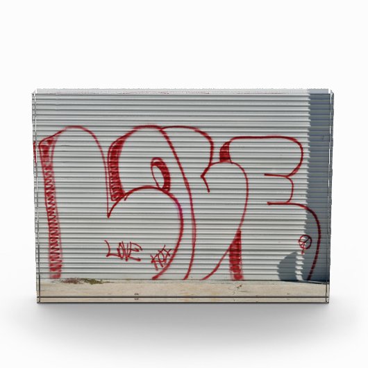 Graffiti-Liebe, Frieden, Koi-Foto Fotoblock (Vorderseite)