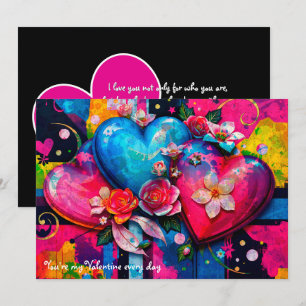 {Graffiti-Liebe} Goth-Grunge-Valentinstagskarte Feiertagskarte