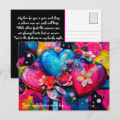 [Graffiti-Liebe} Gothic-Grunge Valentinstag Postkarte (Vorne/Hinten)