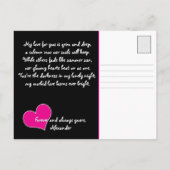 [Graffiti-Liebe} Gothic-Grunge Valentinstag Postkarte (Rückseite)