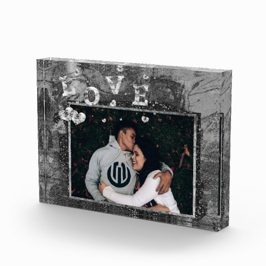 Graffiti Liebe Grunge | Einfache Imitate Kristalls Fotoblock (Rechts)