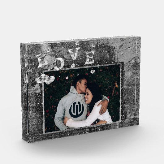 Graffiti Liebe Grunge | Einfache Imitate Kristalls Fotoblock (Links)