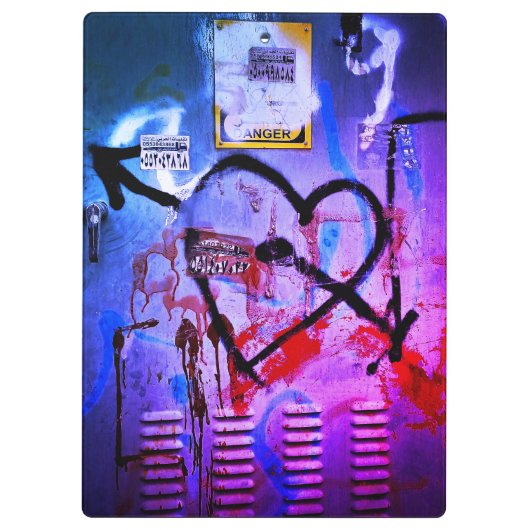 Graffiti-Liebe Klemmbrett (Rückseite)