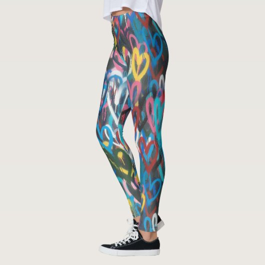 Graffiti Liebe Leggings - Cool (Links)