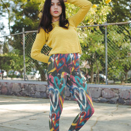 Graffiti Liebe Leggings - Cool