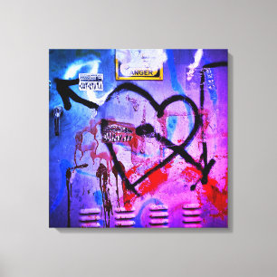 Graffiti-Liebe Leinwanddruck