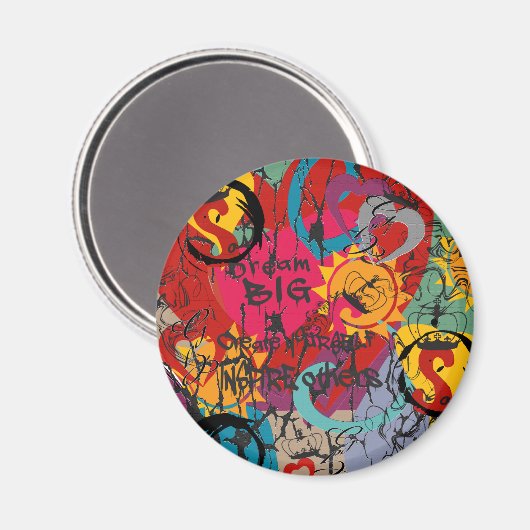 Graffiti-Liebe Magnet (Vorderseite/Rückseite)