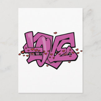 Graffiti-Liebe Postkarte