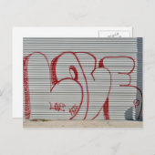 Graffiti-Liebe Postkarte (Vorne/Hinten)