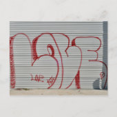 Graffiti-Liebe Postkarte (Vorderseite)