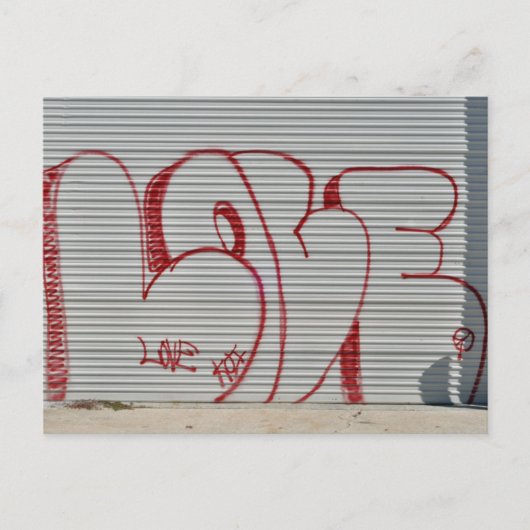 Graffiti-Liebe Postkarte (Vorderseite)