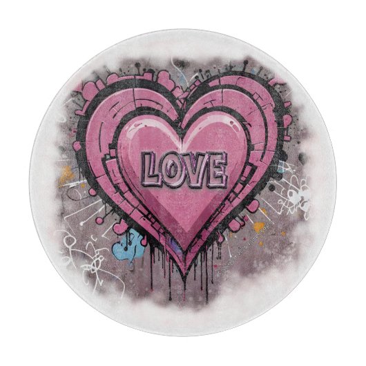 Graffiti LIEBE Schneidebrett (Vorderseite)