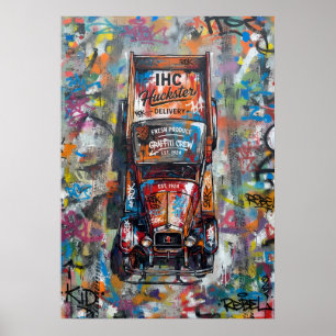 Graffiti-Lieferwagen-Urbane Street-Art-Poster Poster