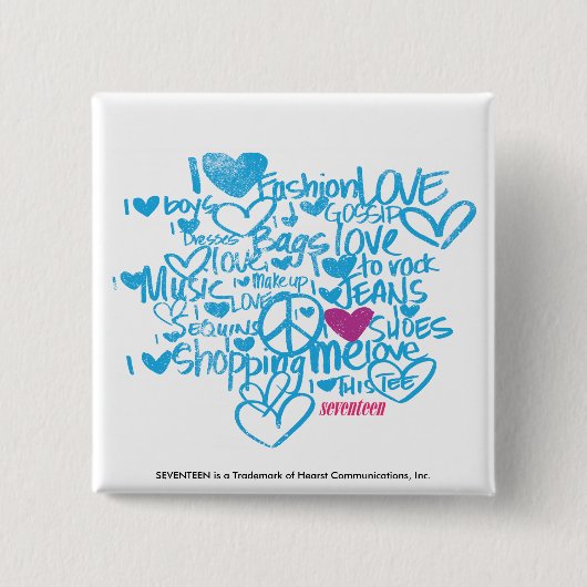 Graffiti lila/Aqua Button (Vorderseite)