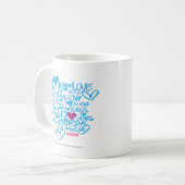 Graffiti lila/Aqua Kaffeetasse (Vorderseite Links)