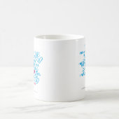 Graffiti lila/Aqua Kaffeetasse (Mittel)